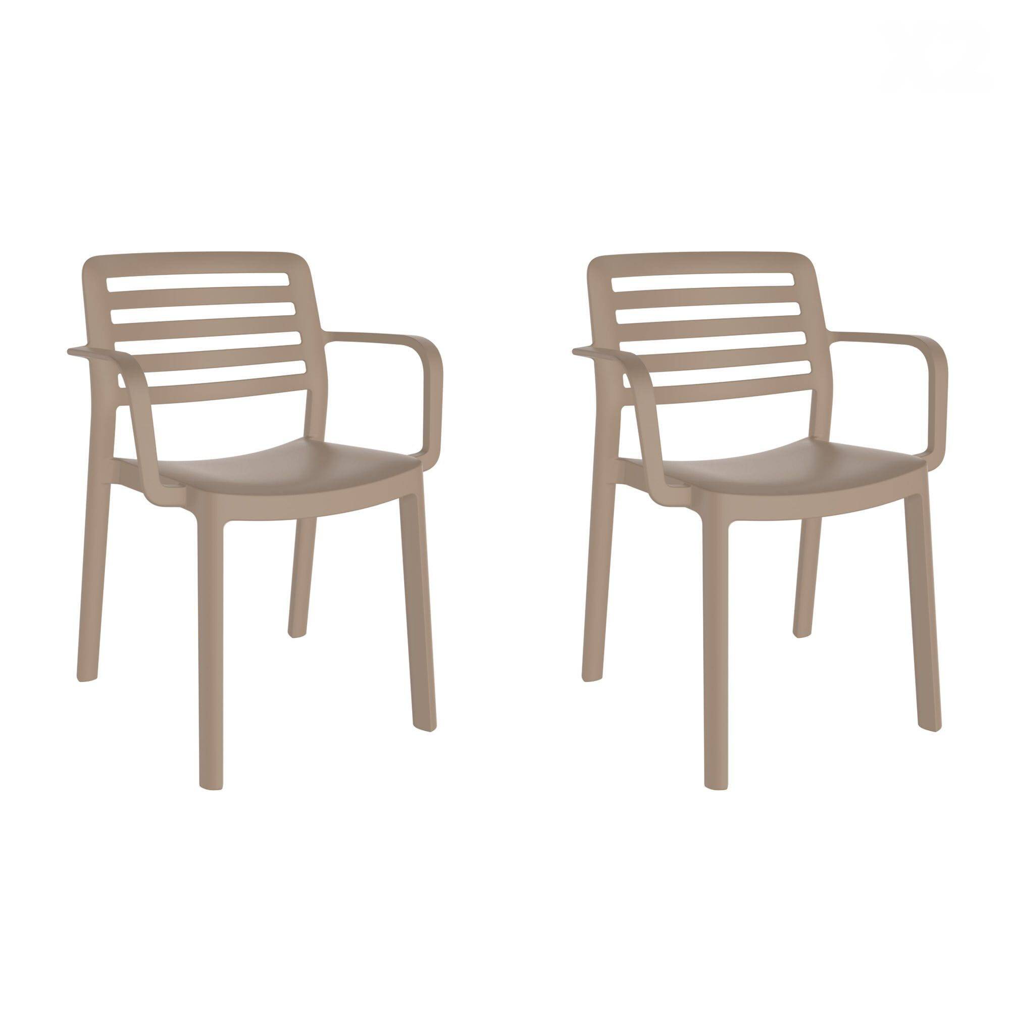 Set 2 fauteuils intérieur, extérieur sable WIND garbar - Image 1