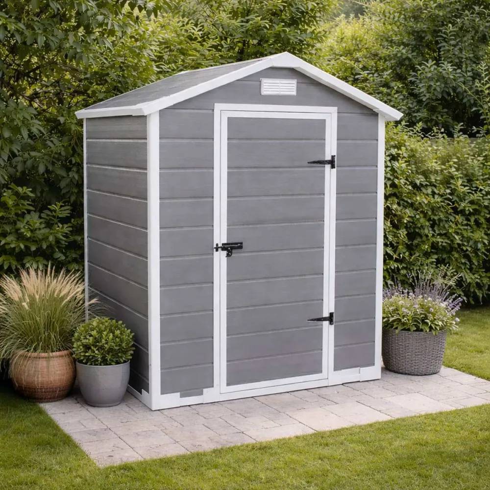 Abri de jardin Lys en plastique hauteur 196 cm - 1 porte 1,20m² - Image 1
