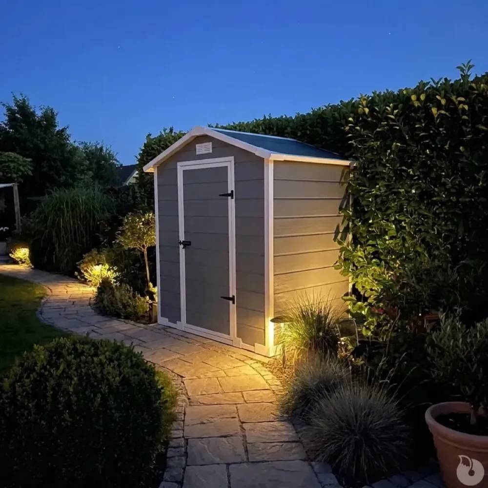Abri de jardin Lys en plastique hauteur 196 cm - 1 porte 1,20m² - Image 8