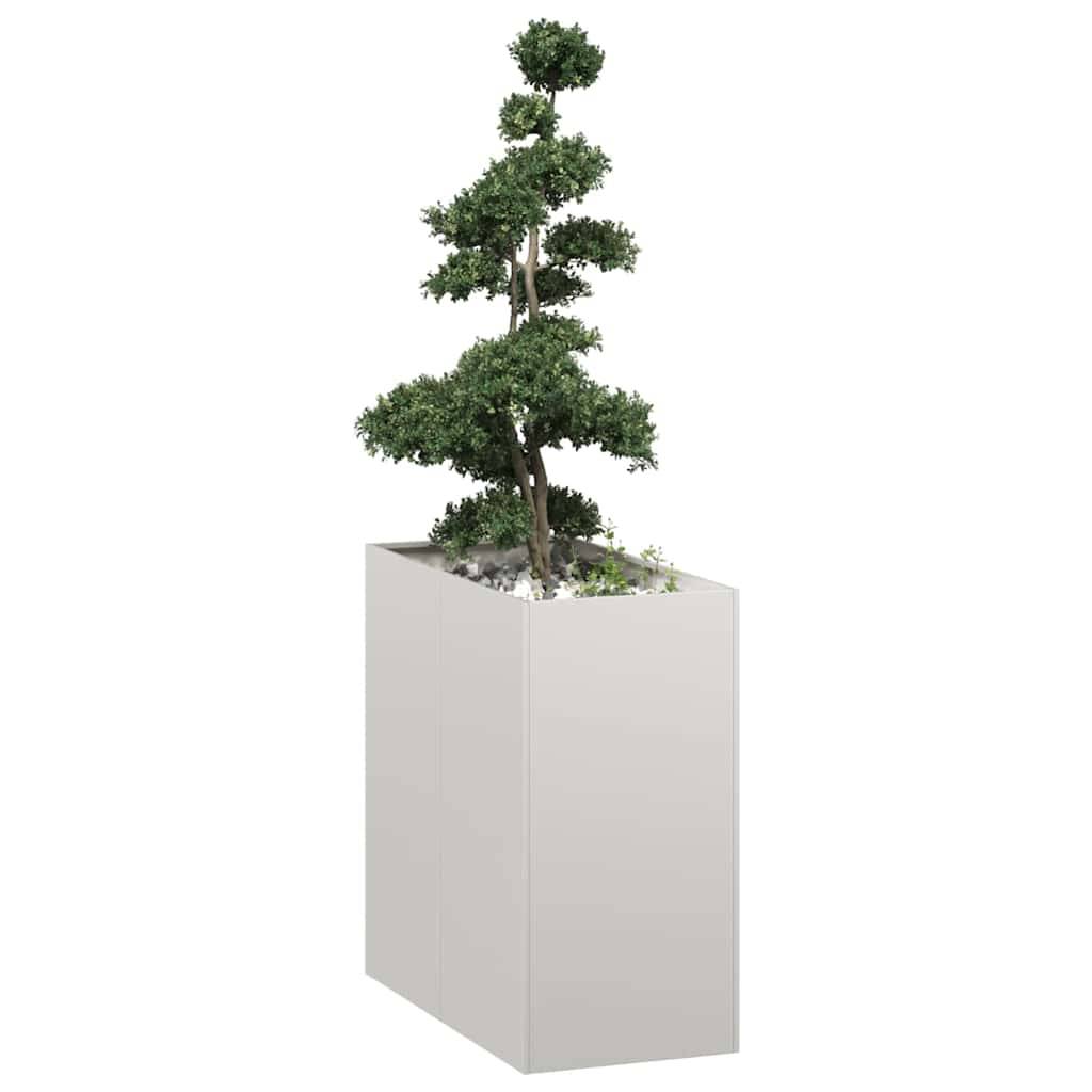 Jardinière acier inoxydable argenté 80 x 40 x 80 cm, Poids:13.05kg - PANGIVO - Image 1