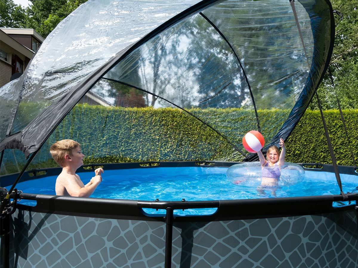 Exit Toys - Dôme pour piscine tubulaire ronde de Ø 4,20 à 4,35 m - Exit Toys - Image 3