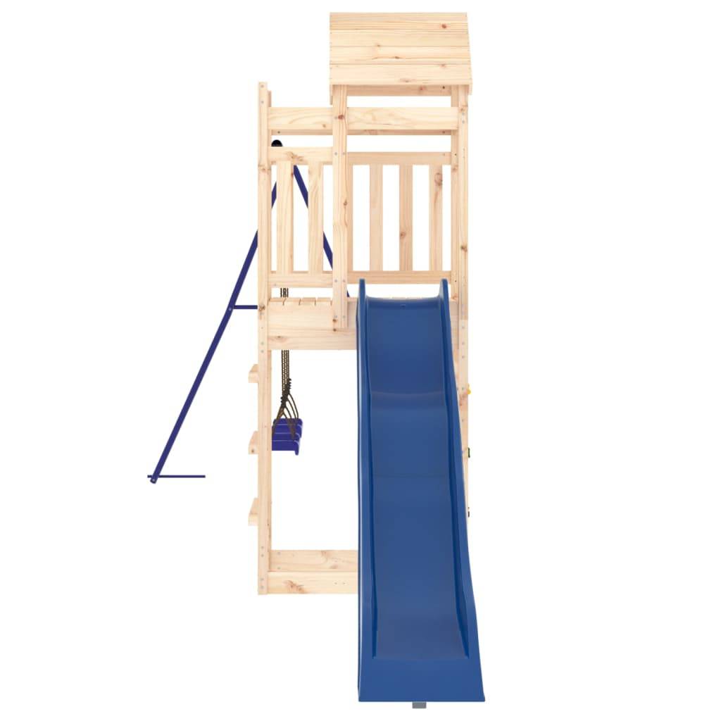 Helloshop26 - Aire de jeux d'extérieur balançoires toboggan portiques robuste jeux jardin 492 x 185 x 239 cm bois de pin massif - Image 4
