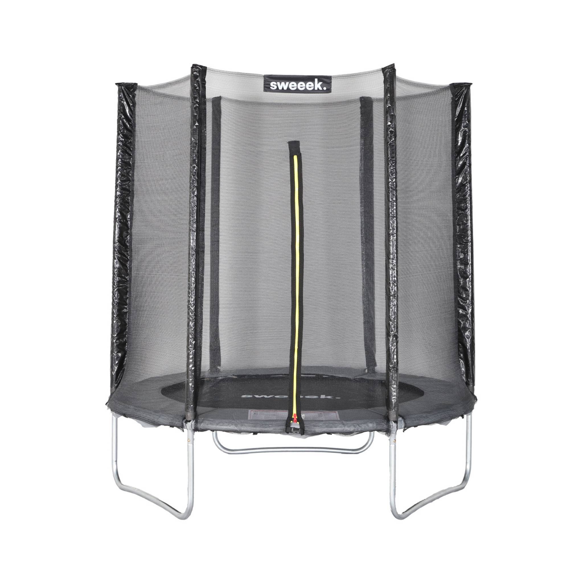 sweeek - Trampoline rond Ø 180cm gris avec son filet de protection - Cassiopée - Trampoline de jardin 2m| Qualité PRO. | Normes EU. | sweeek - Image 2