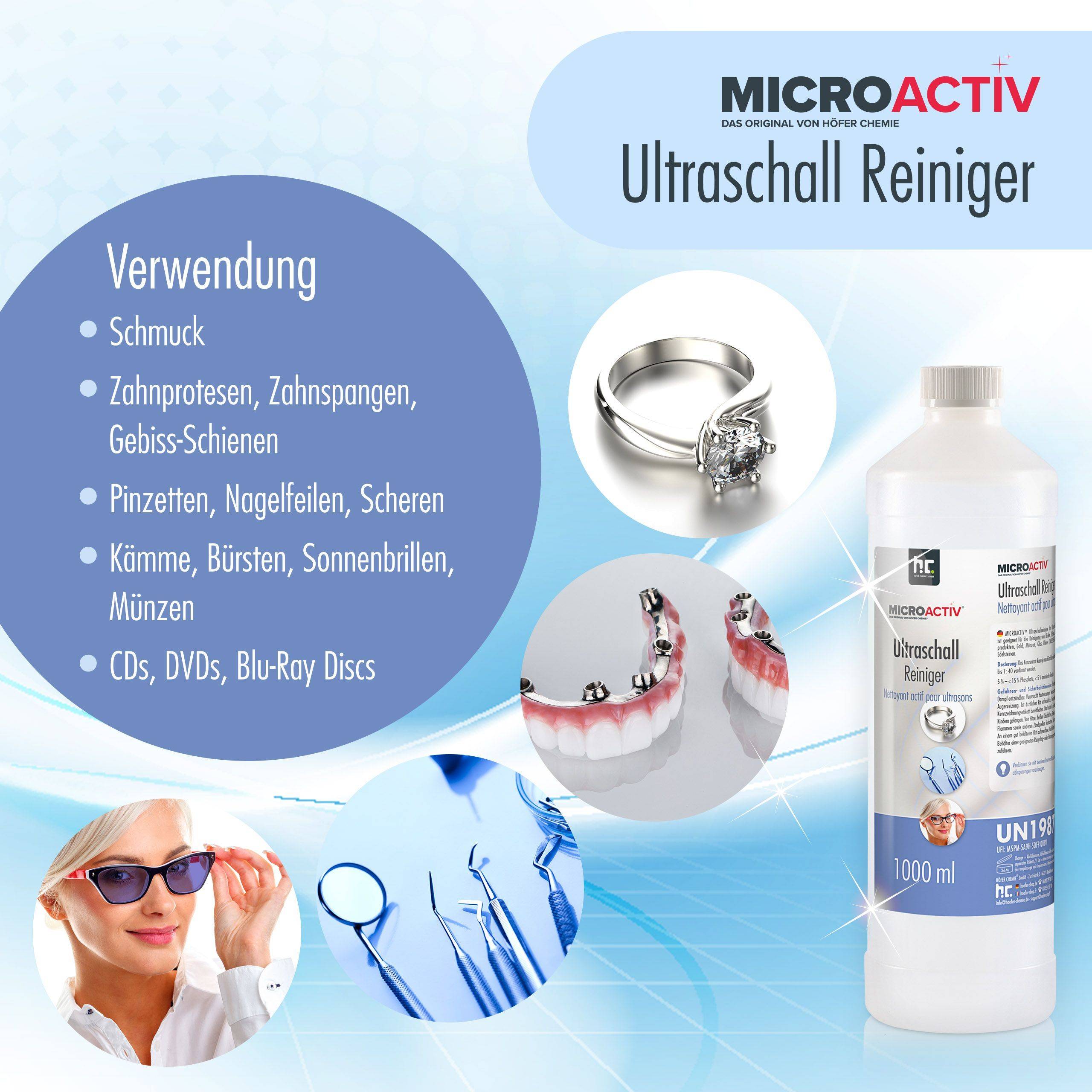 Produit detergent ultrason Microactiv® en bouteille de 1 L x 1 - Image 3