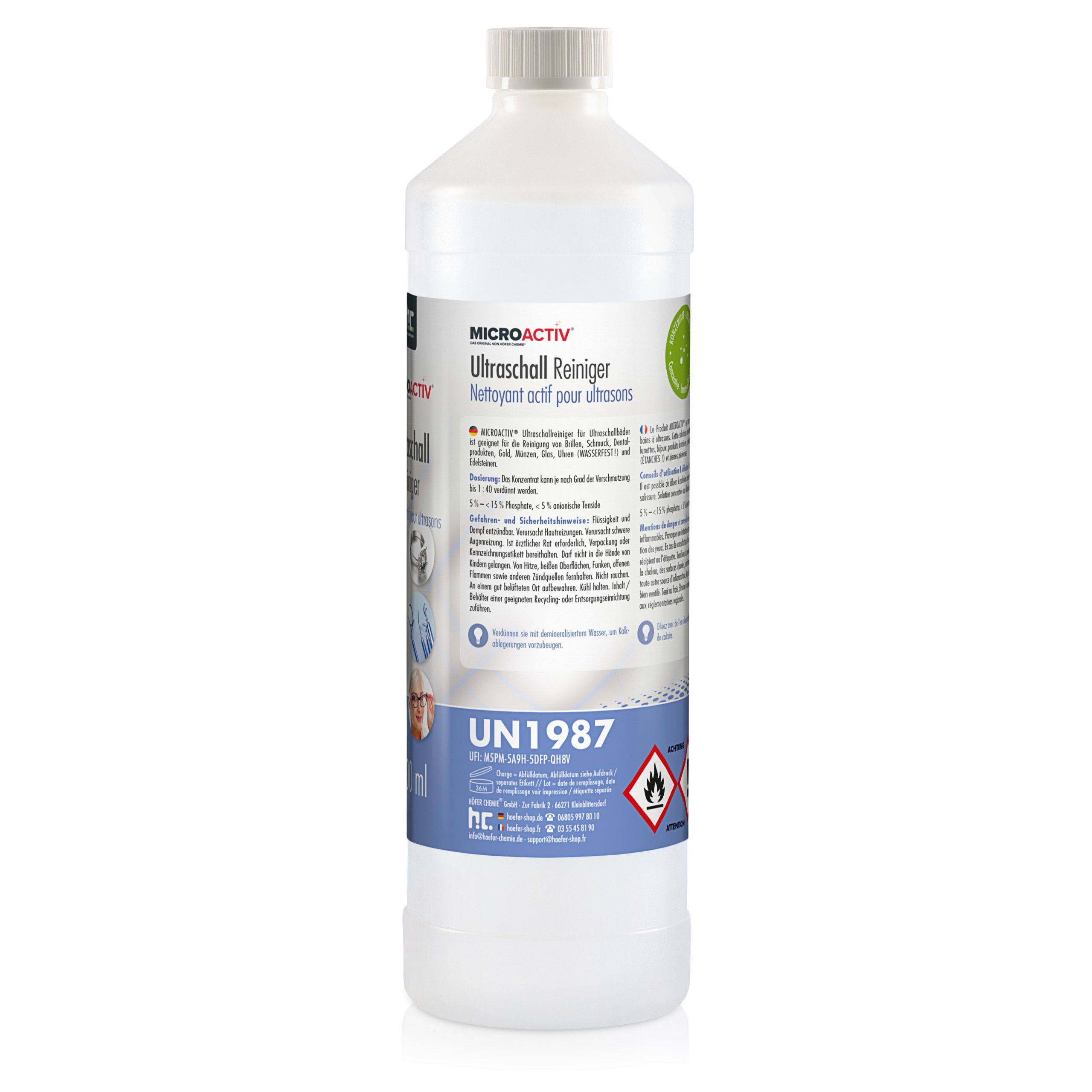 Produit detergent ultrason Microactiv® en bouteille de 1 L x 1 - Image 6