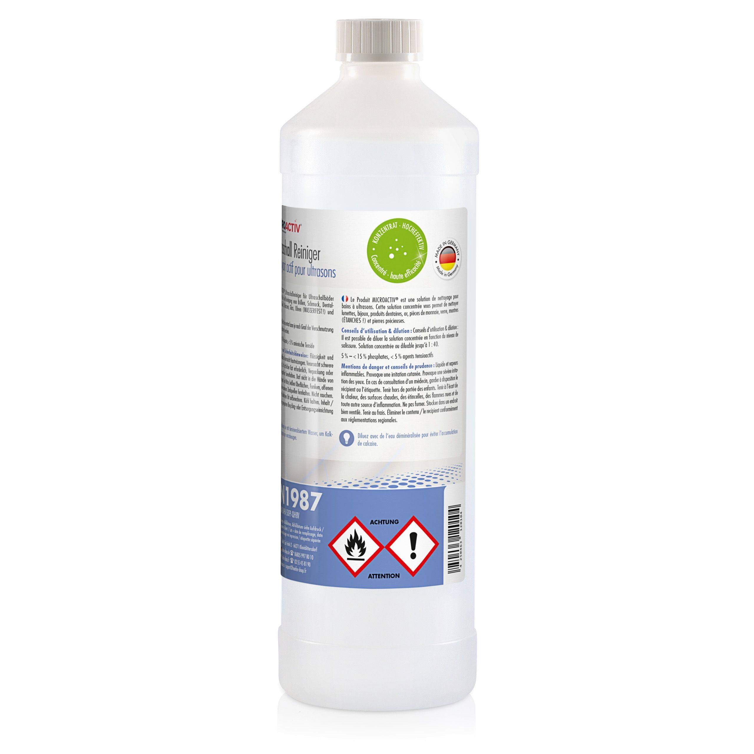 Produit detergent ultrason Microactiv® en bouteille de 1 L x 1 - Image 7
