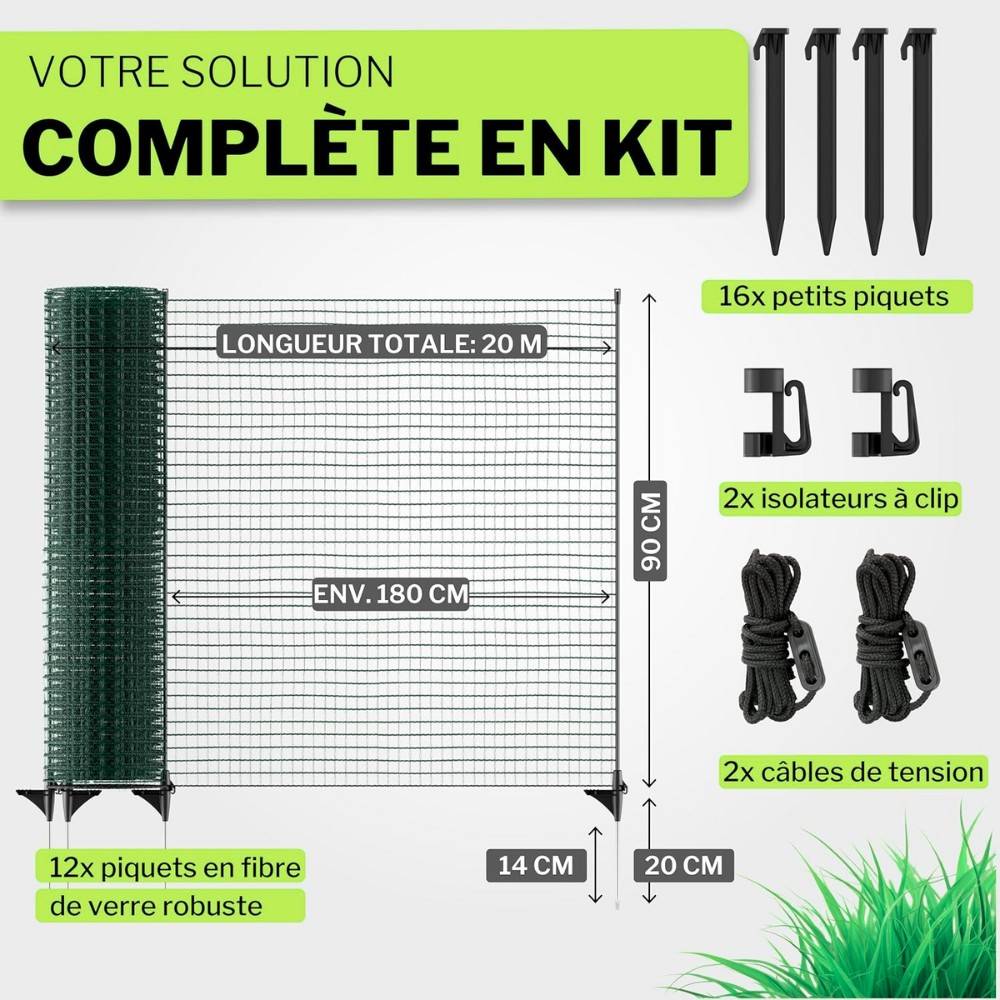 Filet de délimitation FIX 20 m 90 cm HORIZONT - Image 3