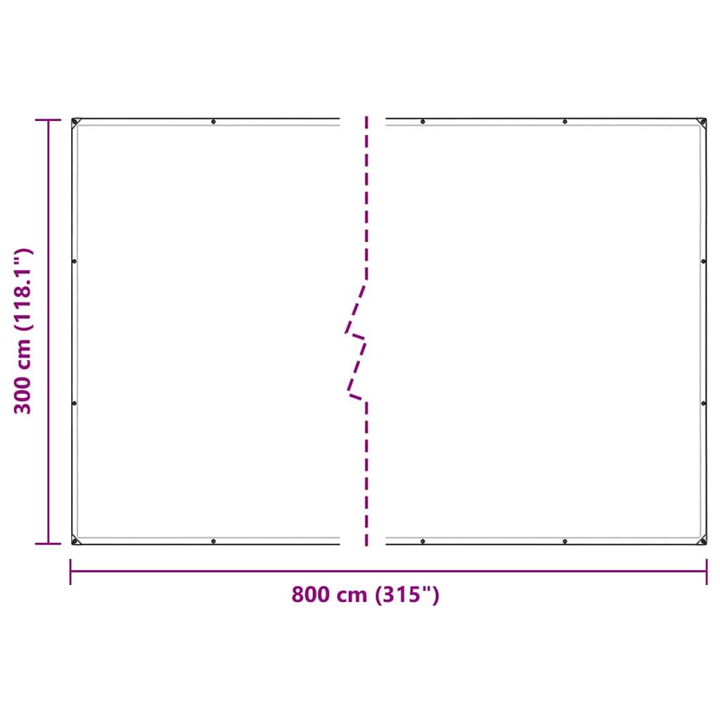 Vidaxl - Couverture végétale avec œillets 3x8 m PVC vidaXL 3308724 - Image 3