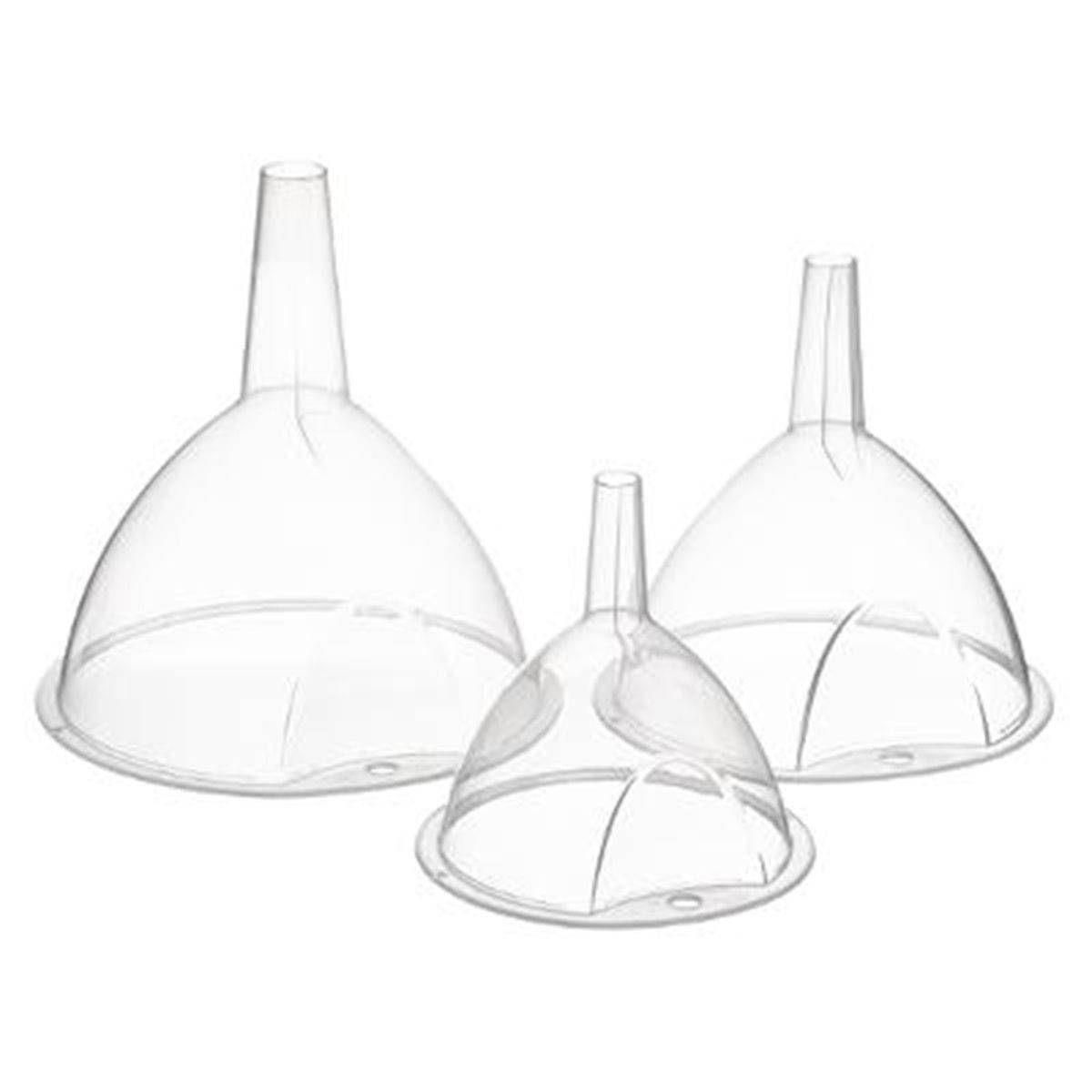 Lot de 3 Entonnoirs "Tretcher" 15cm Transparent - Image 1