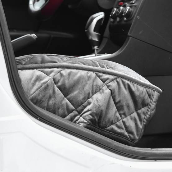 Housse de Siège Avant pour Chien 105 x 46 cm, Protection Antidérapante avec Ancrage et Sangle, SUV/Camionnette/Fourgon, Grise - Image 10