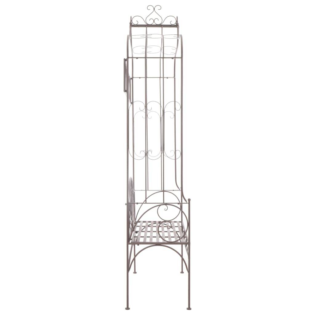 PANGIVO - Banc de jardin fer forgé marron antique 122 x 43 x 220 cm - PANGIVO - Image 3