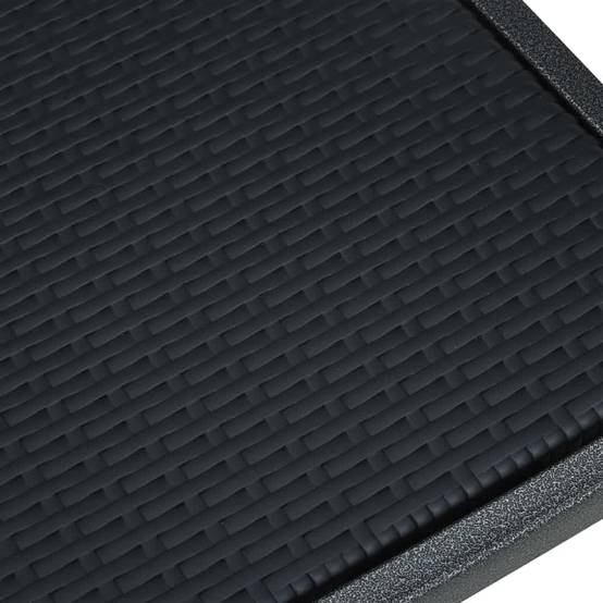 Ensemble Repas 6P 140cm Plastique Aspect Rotin et Acier Noir – ComfortXL Outdoor Living - Image 7