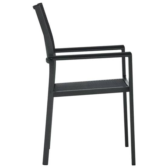 Ensemble Repas 6P 140cm Plastique Aspect Rotin et Acier Noir – ComfortXL Outdoor Living - Image 5
