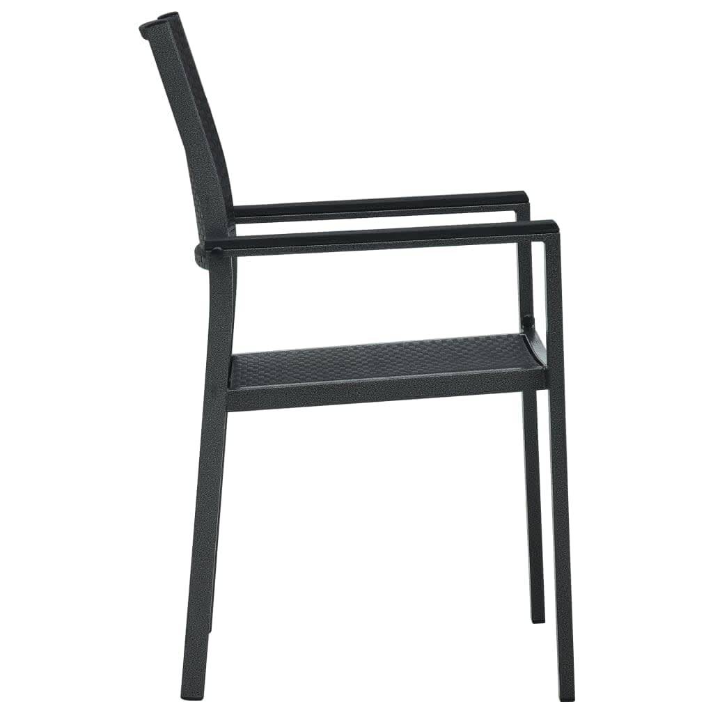 Ensemble Repas 6P 140cm Plastique Aspect Rotin et Acier Noir – ComfortXL Outdoor Living - Image 5