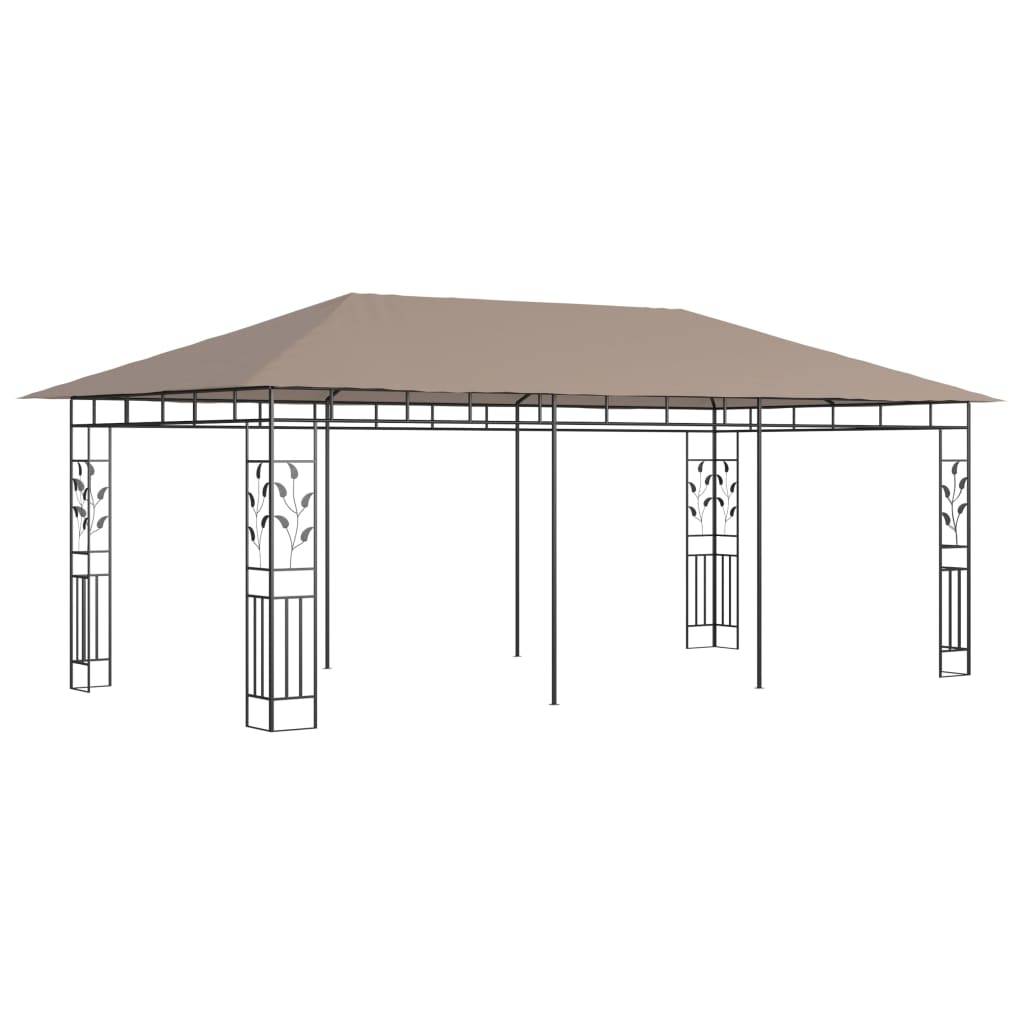 Vidaxl - Belvédère avec moustiquaire 6x3x2,73 m Taupe 180 g/m² vidaXL 312253 - Image 2