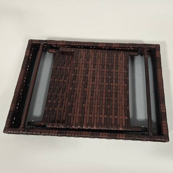 PANGIVO - Table basse de jardin résine tressée marron 60 x 41 x 41 cm - PANGIVO - Image 10