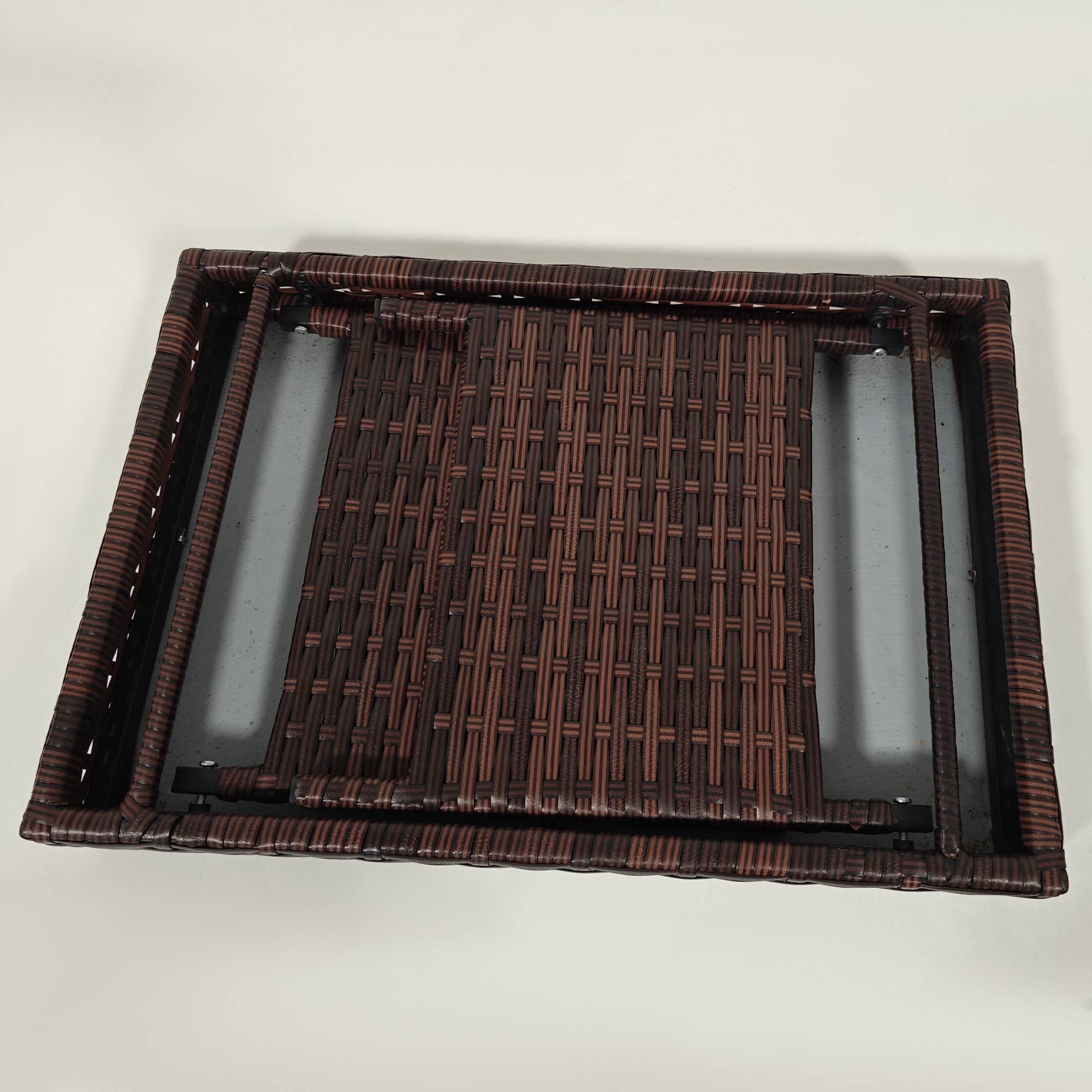 PANGIVO - Table basse de jardin résine tressée marron 60 x 41 x 41 cm - PANGIVO - Image 10