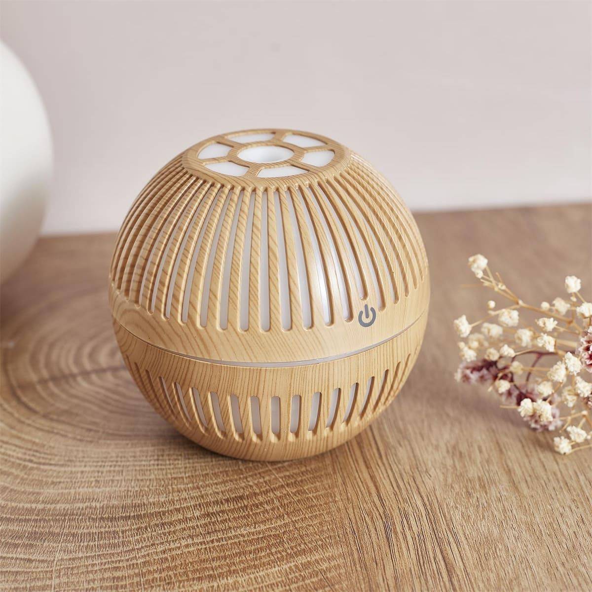 Diffuseur d'Huile Essentielle Bois Rond, Design Compact et Pratique - ERONIX - Image 3