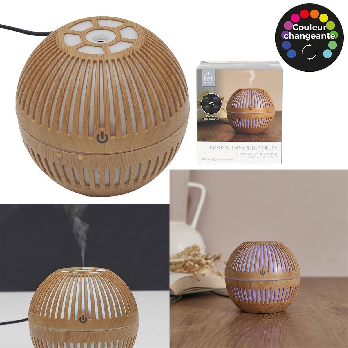 Diffuseur d'Huile Essentielle Bois Rond, Design Compact et Pratique - ERONIX - Image 9