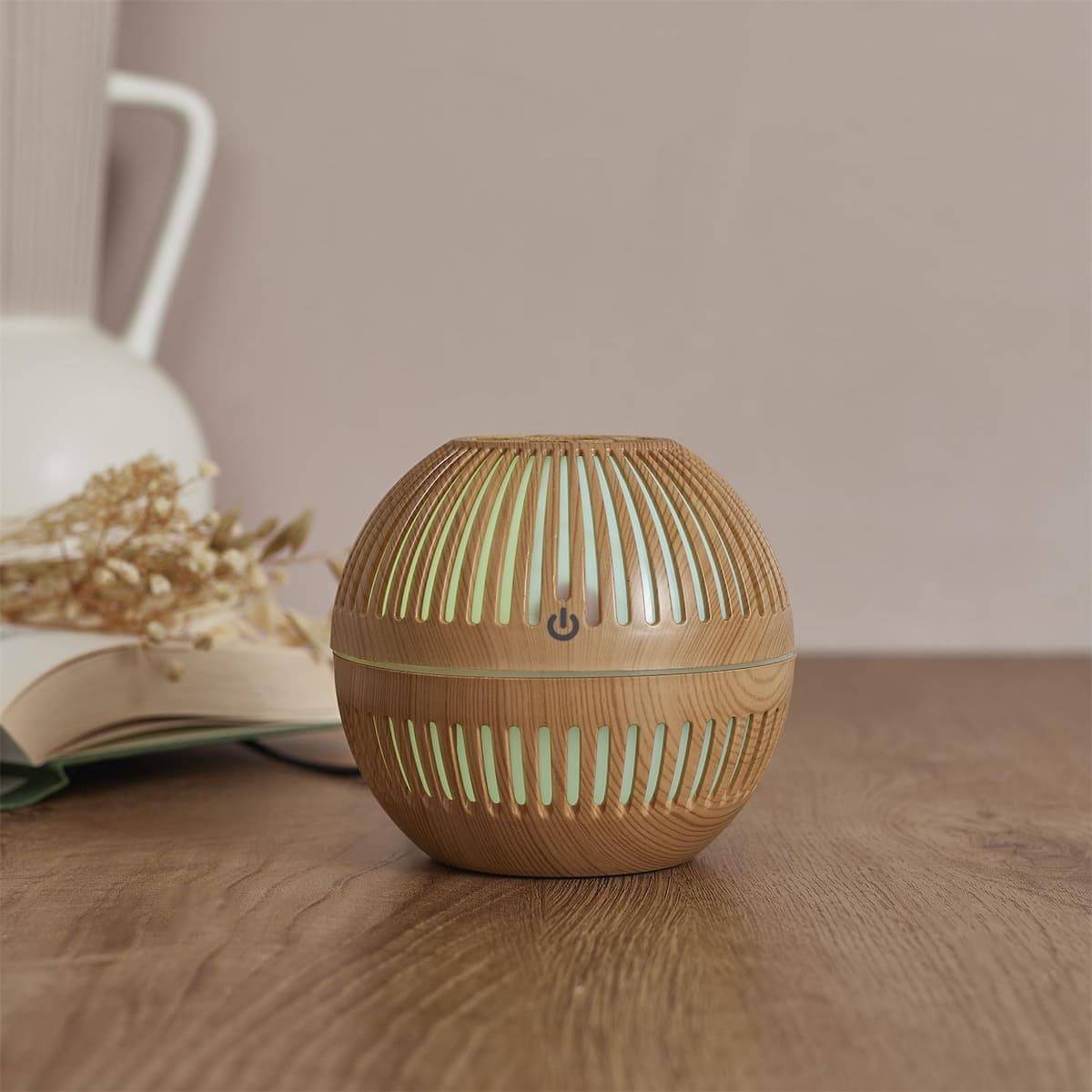 Diffuseur d'Huile Essentielle Bois Rond, Design Compact et Pratique - ERONIX - Image 5