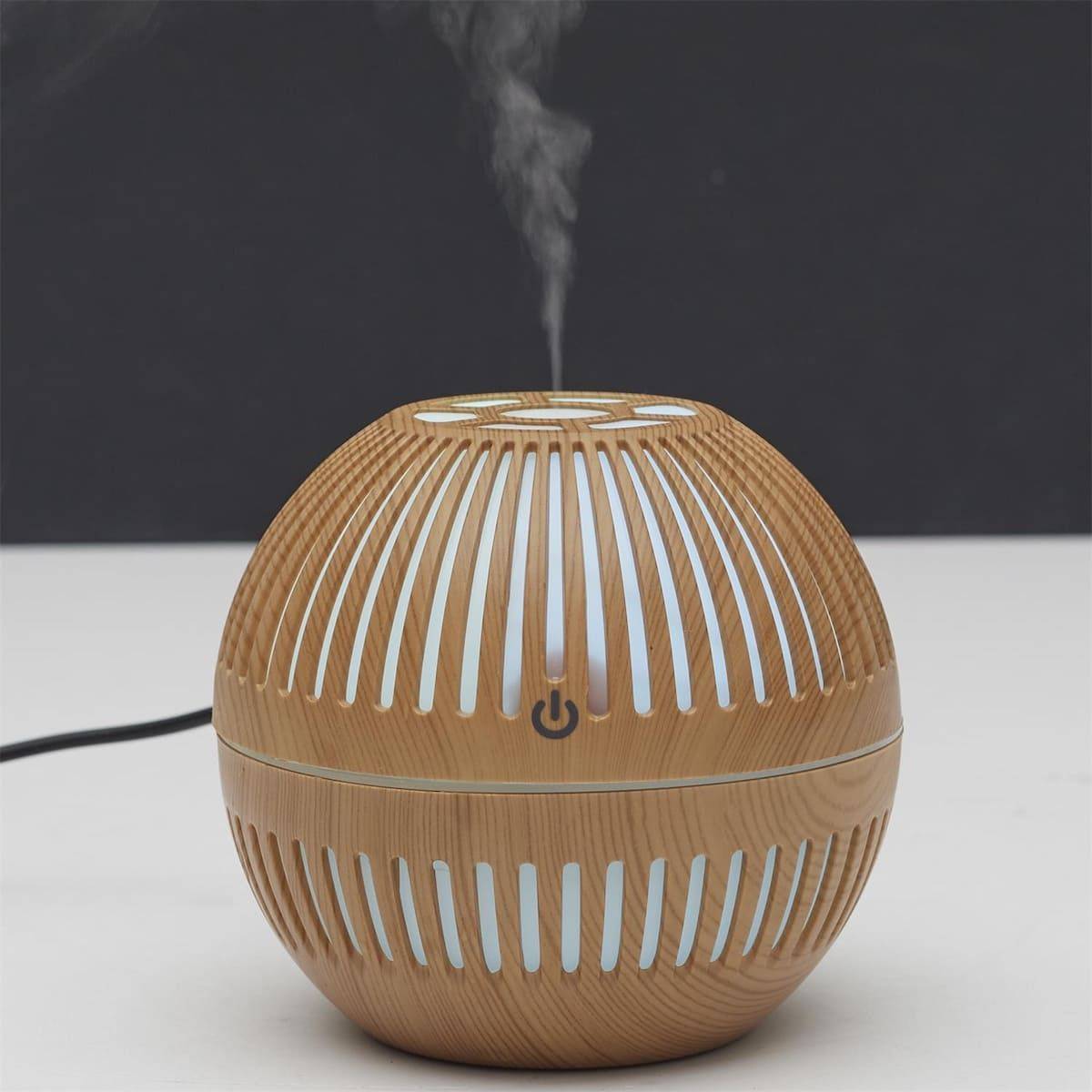 Diffuseur d'Huile Essentielle Bois Rond, Design Compact et Pratique - ERONIX - Image 8