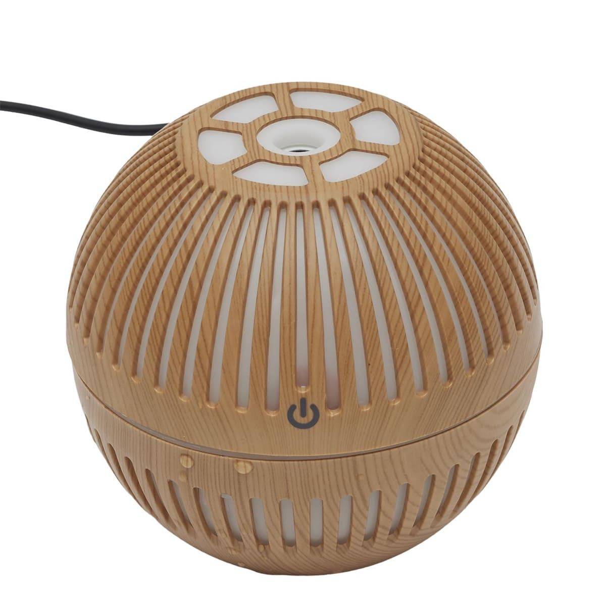 Diffuseur d'Huile Essentielle Bois Rond, Design Compact et Pratique - ERONIX