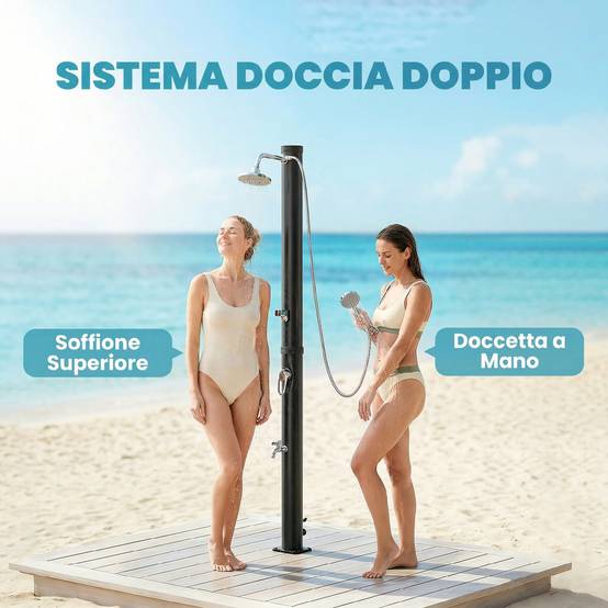Douche solaire 20 L, protection antigel brevetée, jardin, noire, utilisable 4 saisons - Image 8