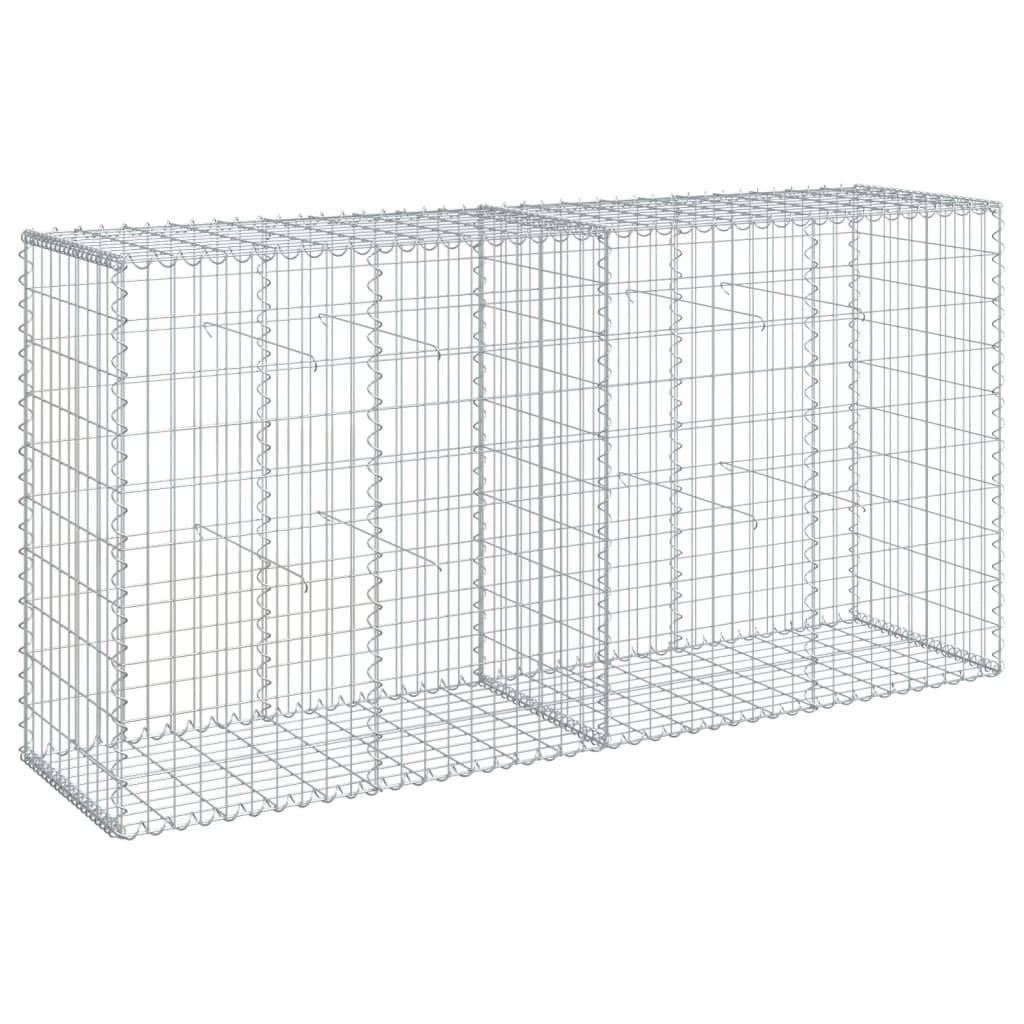 Vidaxl - Panier gabion avec couvercle 200x50x100 cm fer galvanisé vidaXL 3295143 - Image 2