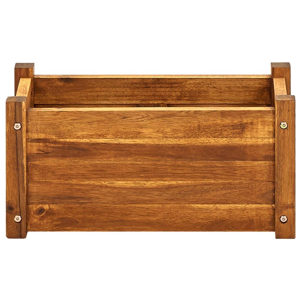 Helloshop26 - Jardinière lit surélevé plantes fleurs jardin 50 x 25 x 25 cm bois d'acacia - Image 2