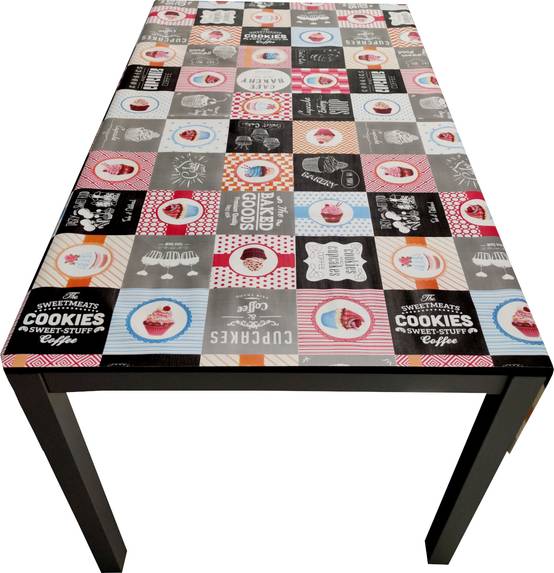 Nappe Composition PVC Base Polyester Anti-taches Muffins Taille 100X140 CM - Image 2