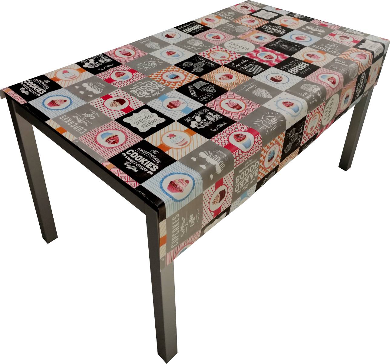 Nappe Composition PVC Base Polyester Anti-taches Muffins Taille 100X140 CM - Image 1