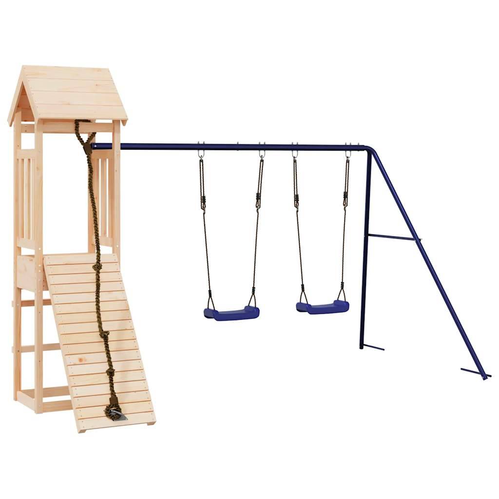 Aire de jeux d'extérieur - Jeu Plein air enfant bois de pin massif-JU1461 - Image 1