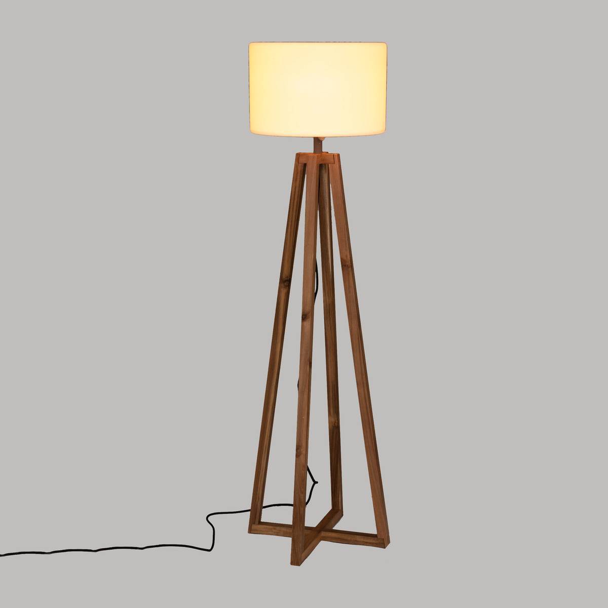 Lampadaire d extérieur "Matia" acacia blanc H148cm ATMOSPHERA CREATEUR D'INTERIEUR - Image 3