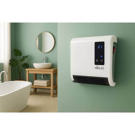 Chauffage électrique mural soufflant 2000W Trendy Numérique Programmable - Chauffage Salle de Bain Chauffe jusqu'à 20 m² NIKLAS - Image 2