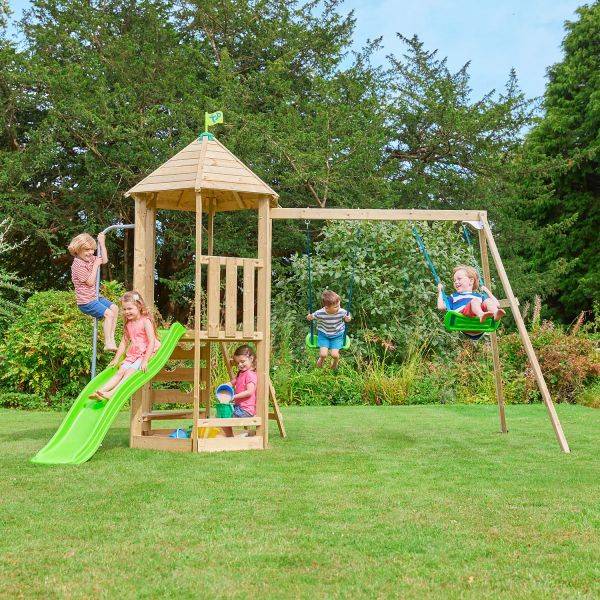 Tp Toys - Aire de jeux en bois avec glissière et portique Castelwood Tp Toys - Image 2