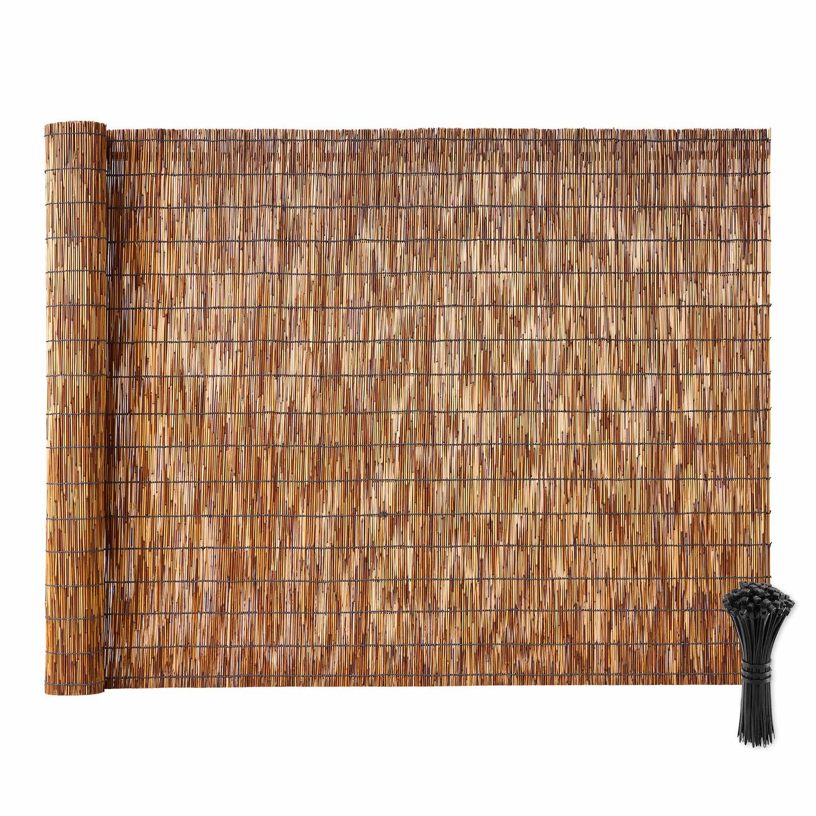 Vevor - VEVOR Canisse en Roseau Naturel Brise Vue en Rouleau 1,2x5 m pour Balcon Jardin