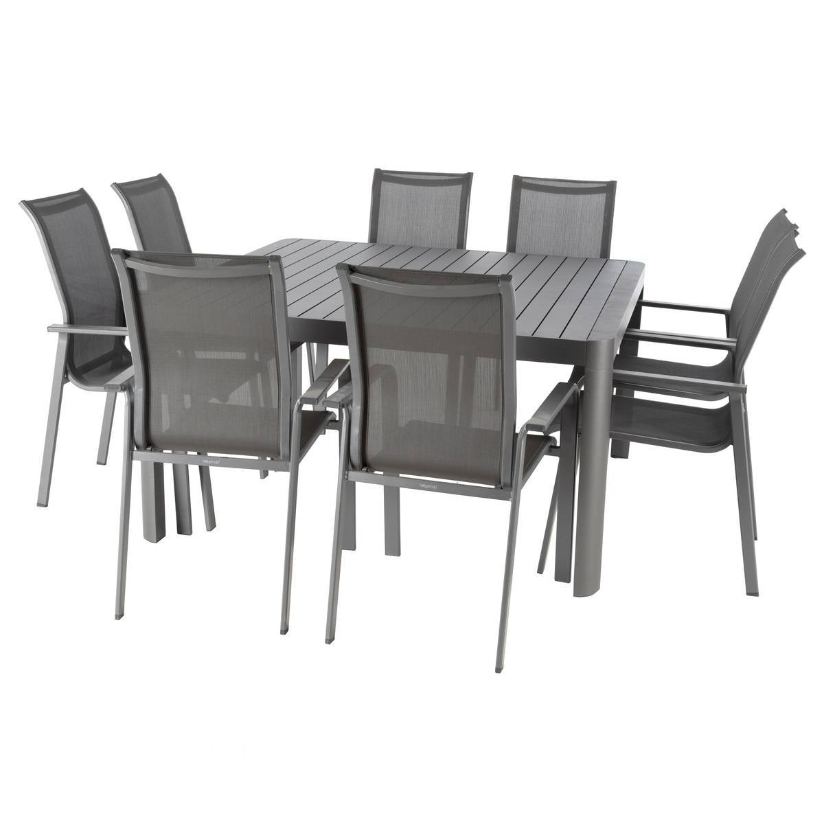 Hesperide - Table de jardin extensible carrée "Paradize" graphite 10 places en aluminium traité époxy Hespéride - Image 4