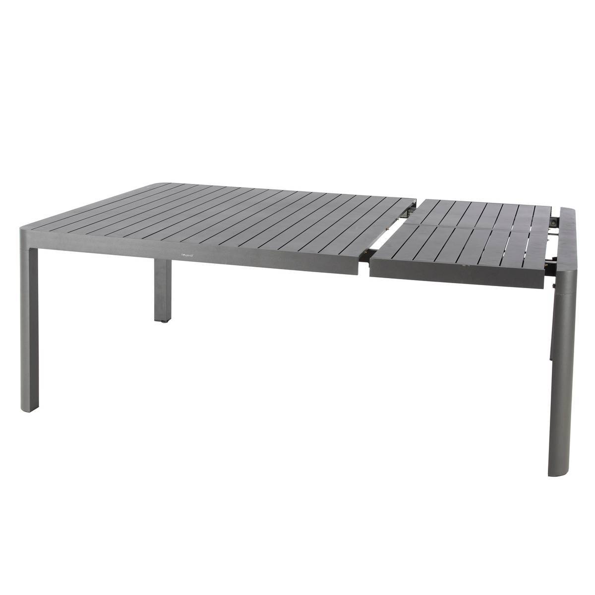 Hesperide - Table de jardin extensible carrée "Paradize" graphite 10 places en aluminium traité époxy Hespéride - Image 5