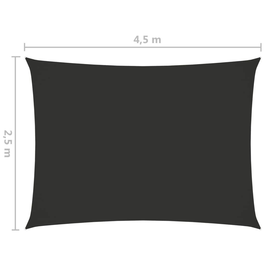 Helloshop26 - Voile toile d'ombrage parasol tissu oxford rectangulaire 2,5 x 4,5 m anthracite - Image 6