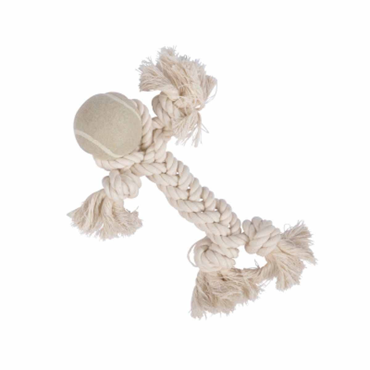 Jouet Bonhomme pour Chien "Slow Life" 25cm Écru - Image 1