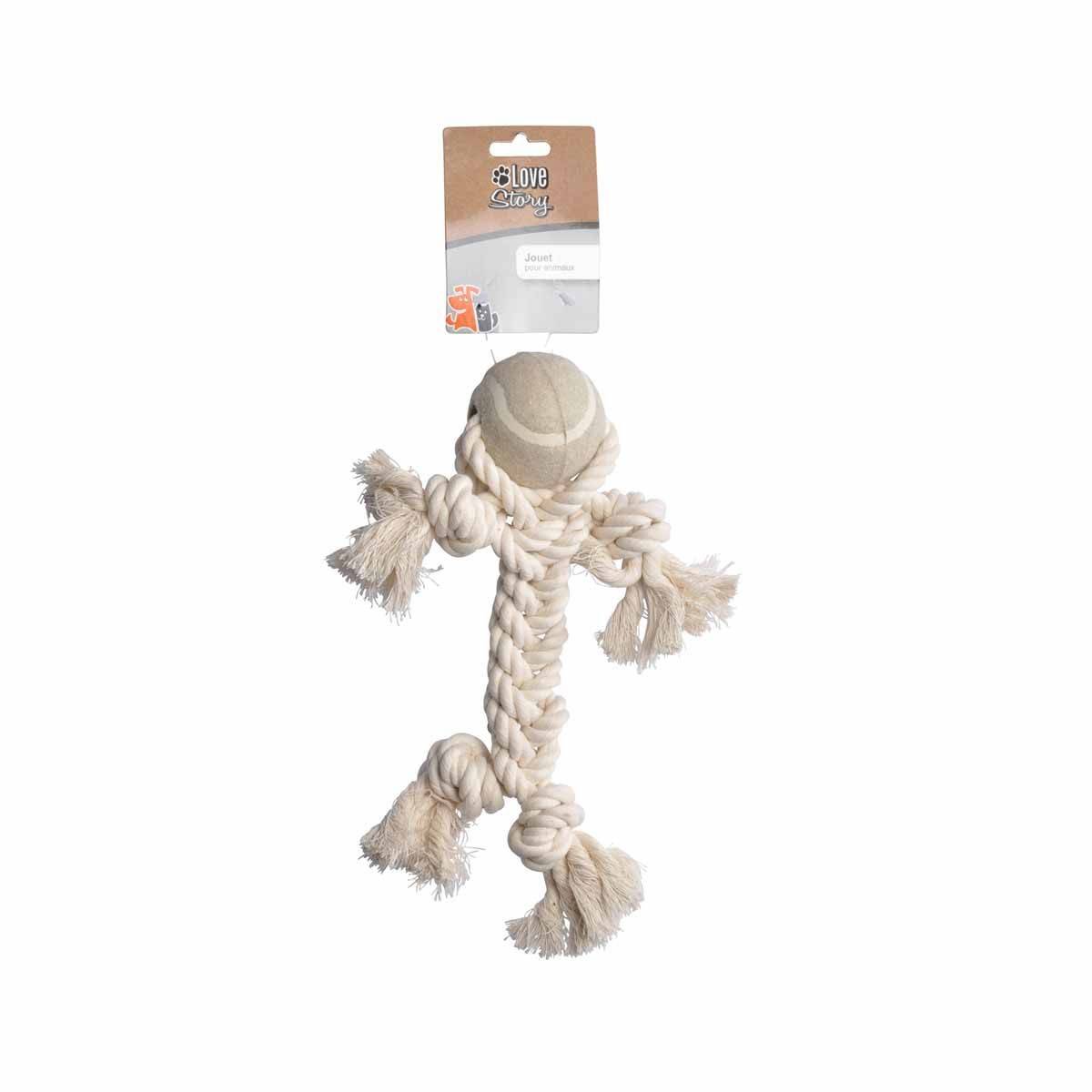Jouet Bonhomme pour Chien "Slow Life" 25cm Écru - Image 2