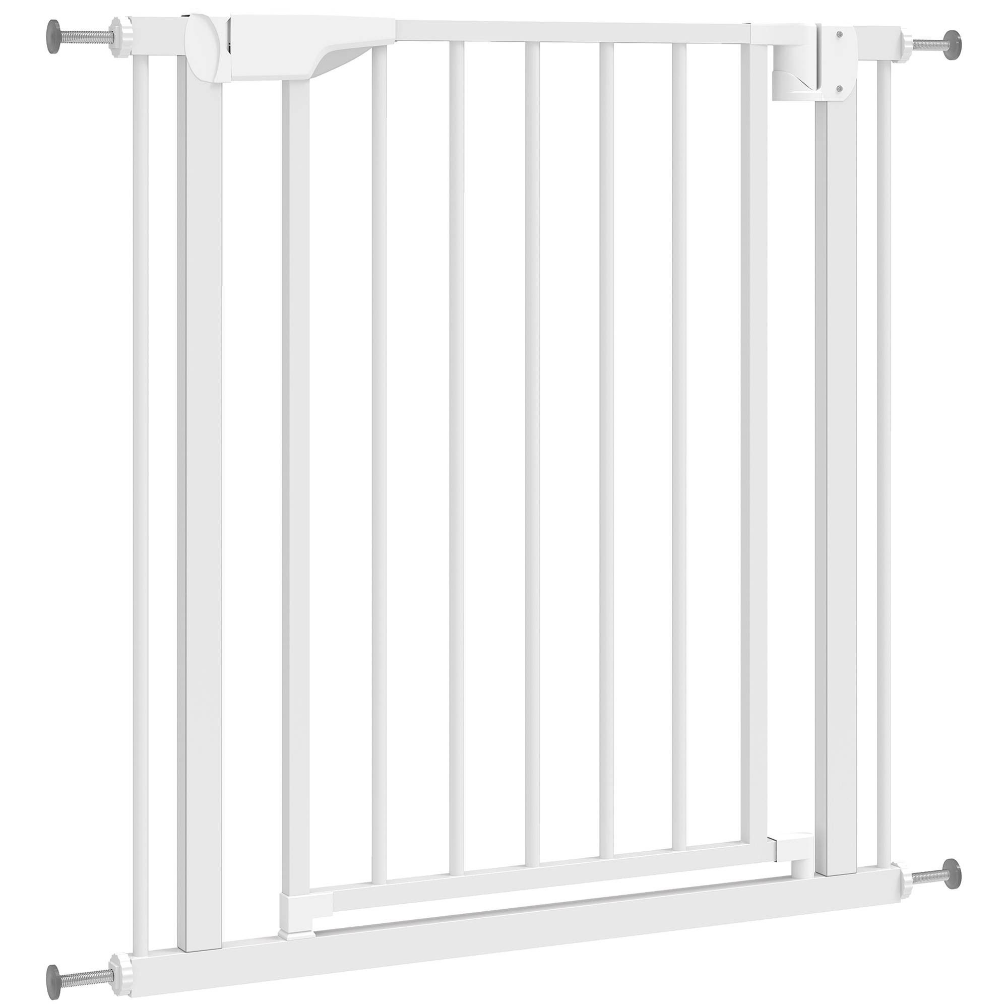 Barrière escalier sans perçage avec fermeture auto, enfants, cuisine, escalier, 76-81 x 76 cm, blanc - Image 2