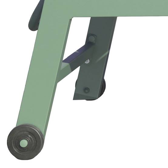Set bain de soleil et table d'appoint BARBADOS en textilène vert sauge - aluminium vert sauge - HAPPY GARDEN - Image 5
