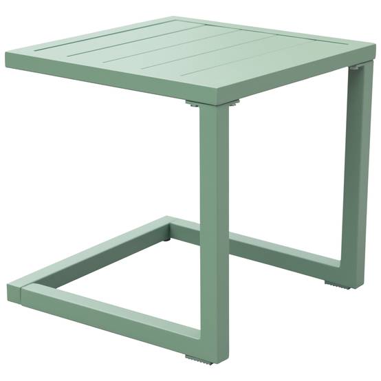 Set bain de soleil et table d'appoint BARBADOS en textilène vert sauge - aluminium vert sauge - HAPPY GARDEN - Image 6