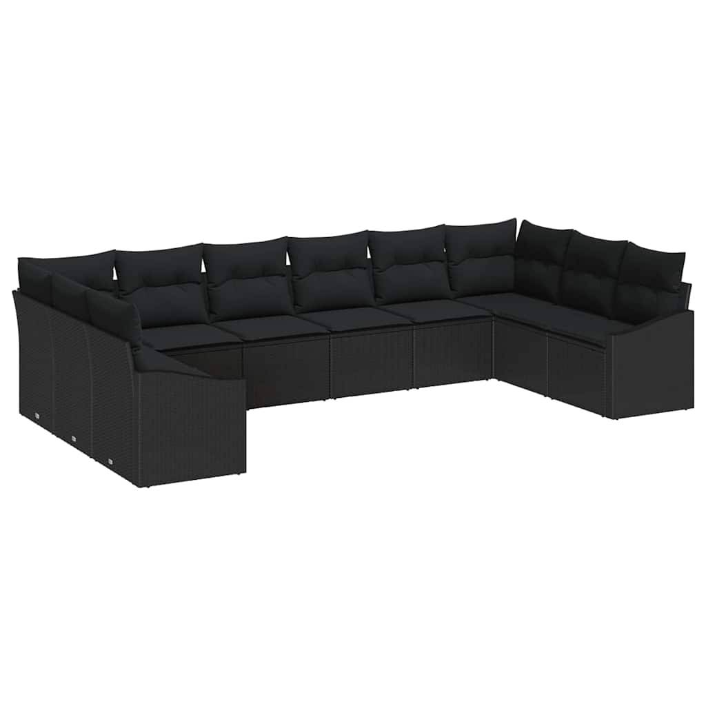 ComfortXL - Très Grand Salon de Jardin Poly Rotin Modulable avec Table Réglable et Rangement Grande Famille Noir 10 Places – ComfortXL Outdoor Living - Image 2