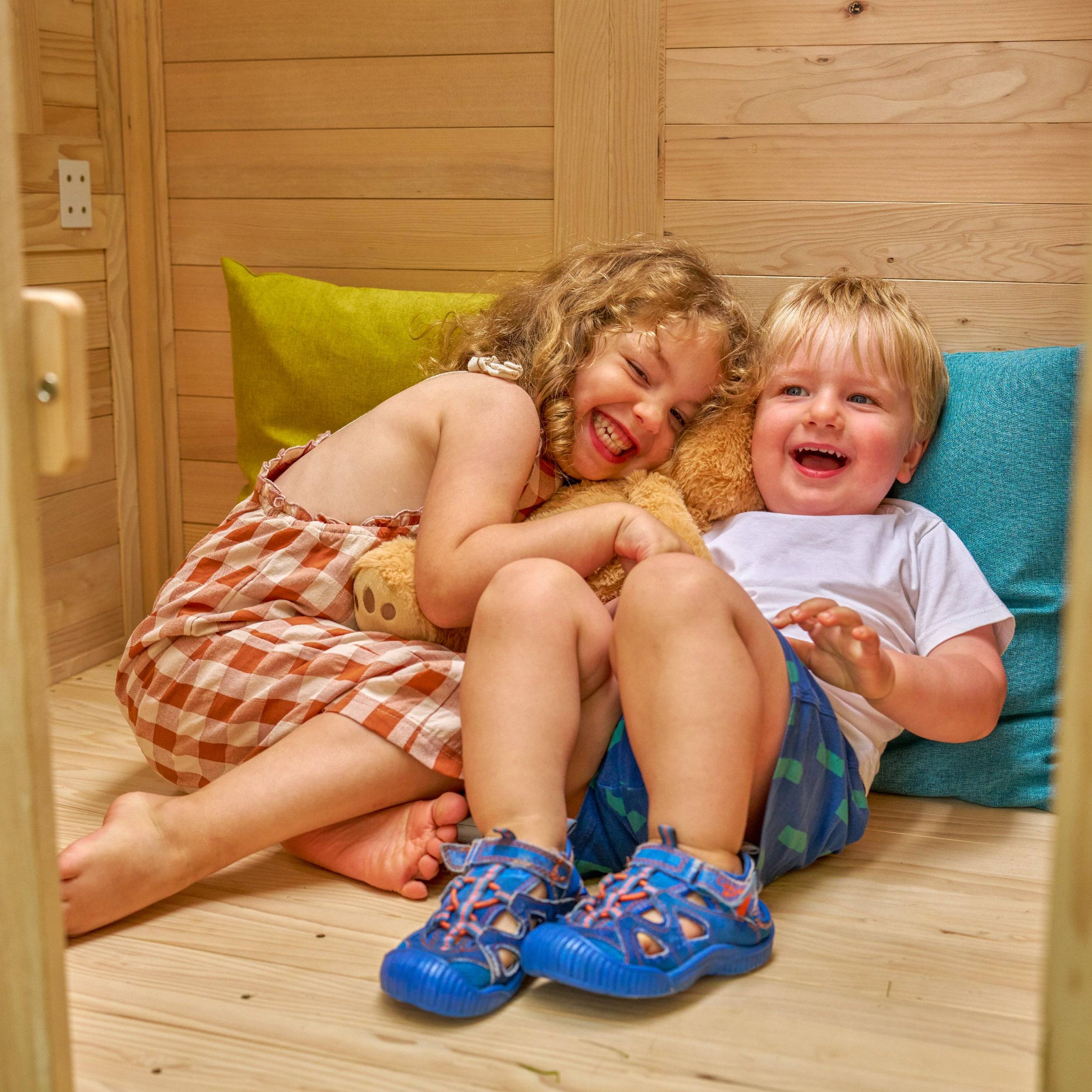 Maisonnette cabane enfant avec plancher - véranda - cuisine BOUTON D'OR COTTAGE en bois FSC® - Image 4