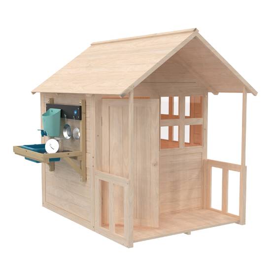 Maisonnette cabane enfant avec plancher - véranda - cuisine BOUTON D'OR COTTAGE en bois FSC® - Image 2