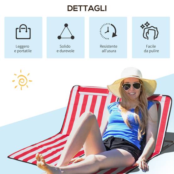 Ensemble de 2 chaises longues de plage pliables avec dossier réglable sur 5 niveaux et sac de rangement, rouge - Image 9