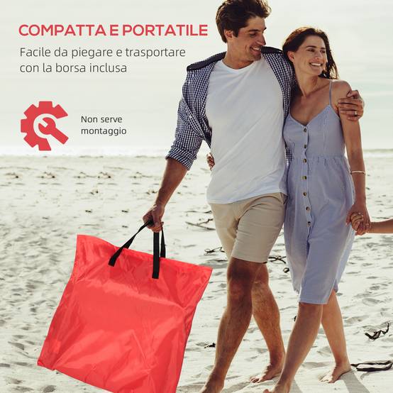 Ensemble de 2 chaises longues de plage pliables avec dossier réglable sur 5 niveaux et sac de rangement, rouge - Image 7