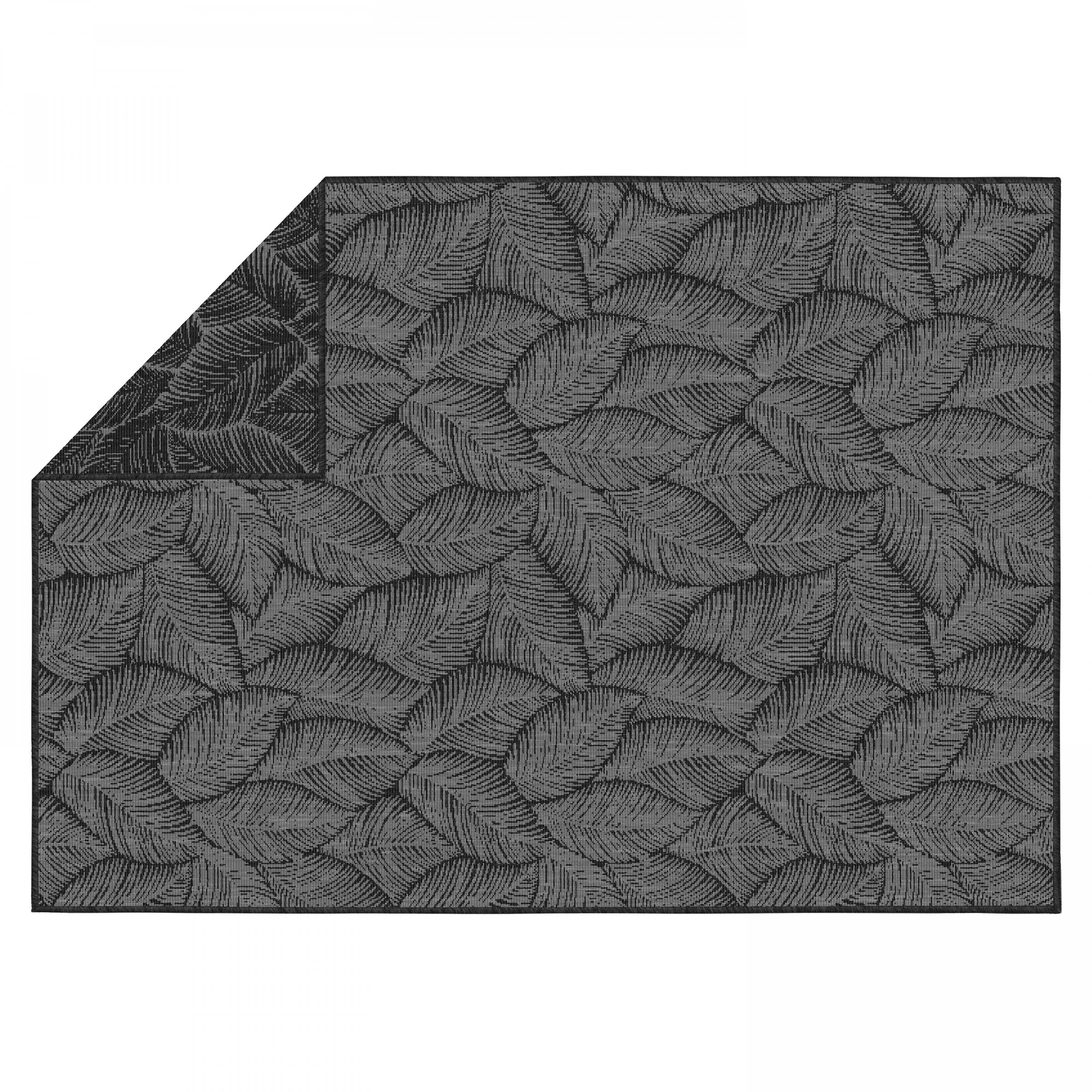 Oviala - Tapis d'extérieur en polypropylène 120 x 170 cm noir Folia - Oviala - Image 4